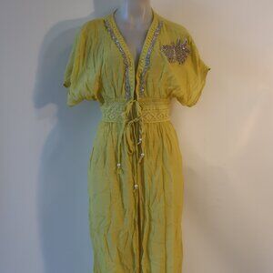 NWD Womens Hi Gorgeous Green Swim Coverup Crystal Pineapple O/S